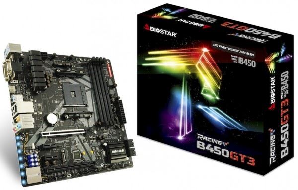 Biostar RACING B450GT3 – новая материнская плата для процессоров AMD Ryzen 3000