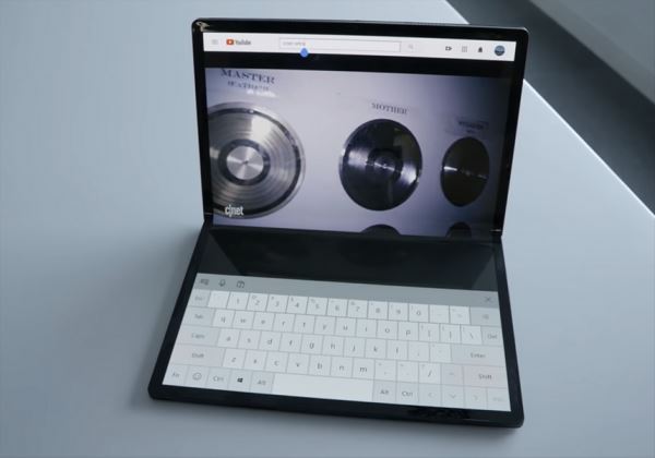 Intel представила 17-дюймовый гибкий ноутбук с OLED-дисплеем